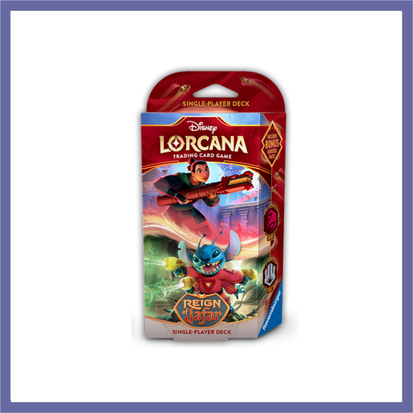 Disney Lorcana Reign of Jafar (Set 8) Starter Deck Brave and Brazen Kenkyo Hobby Disney Lorcana Reign of Jafar (Set 8) Starter Deck Brave and Brazen Kenkyo Hobby